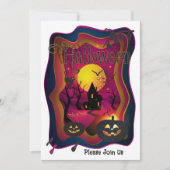 Gelukkig Halloween Party "Treat or Trick" Magisch Kaart (Voorkant)