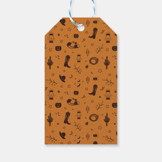 Gelukkig Halloween patroon Cadeaulabel (Achterkant)