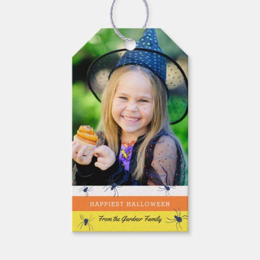 Gelukkig Halloween Photo Treat Label Cadeaulabel (Voorkant)