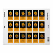 Gelukkig Halloween pompoen adreslabel Etiket (Full Sheet)