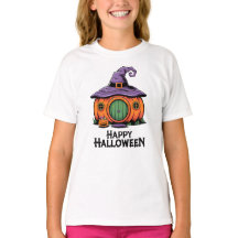 Gelukkig Halloween Pompoen Cottage & Heksenhoed Da