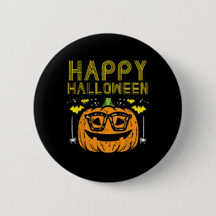 Gelukkig Halloween pompoen glazen kostuum vrouwen Ronde Button 5,7 Cm