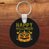 Gelukkig Halloween pompoen glazen kostuum vrouwen  Sleutelhanger (Voorkant)