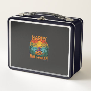 Gelukkig Halloween Pompoen Heksenhoed Volle Maan V