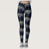 Gelukkig Halloween pompoen Jack O lantaarn feest Leggings (Voorkant)