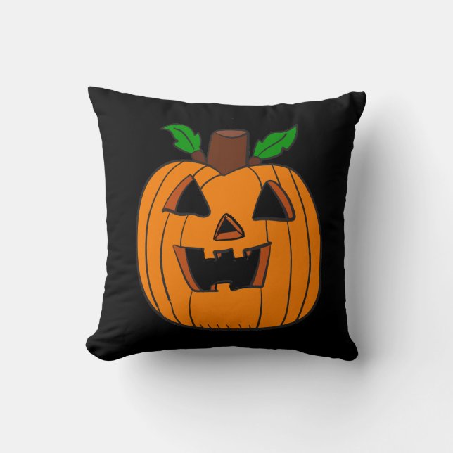 Gelukkig Halloween Pompoen Kussen (Voorkant)