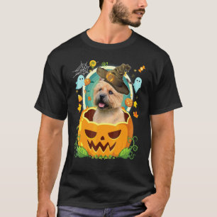 Gelukkig Halloween Pompoen Norwich Terrier Hond He T-shirt