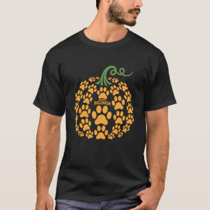 Gelukkig Halloween Pompoen Poot Hond Liefhebber Pr T-shirt