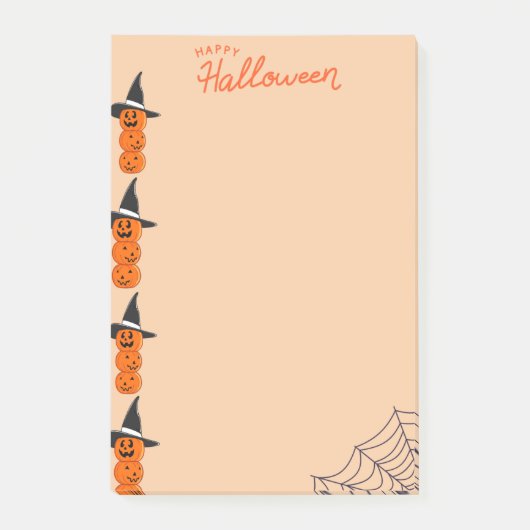 Gelukkig Halloween pompoen post-it notities Post-it® Notes (Voorkant)