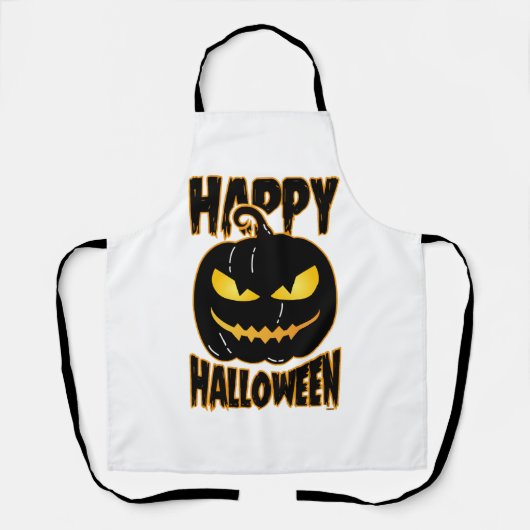 Gelukkig Halloween Pompoen Schort (Voorkant)