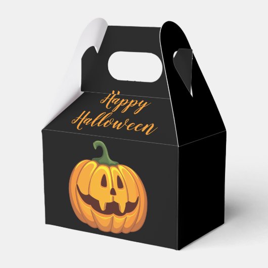 Gelukkig Halloween Pompoen Snoep Patroon Favor Doo Bedankdoosjes (Voorkant Zijde)