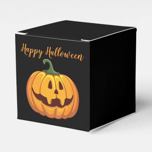 Gelukkig Halloween Pompoen Snoep Patroon Favor Doo Bedankdoosjes (Voorkant Zijde)