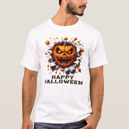 Gelukkig Halloween Pompoen Verpletteren T-shirt