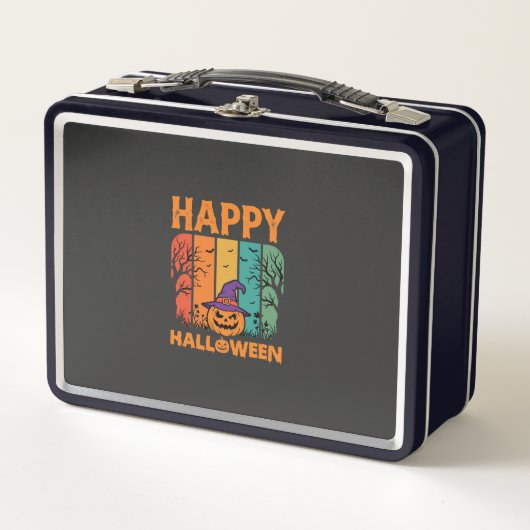 Gelukkig Halloween Pompoen Vintage Vector (Voorkant)