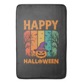 Gelukkig Halloween Pompoen Vintage Vector Badmat (Voorkant Verticaal)
