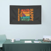 Gelukkig Halloween Pompoen Vintage Vector Spandoek (Beurs)