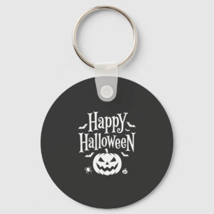 Gelukkig Halloween Pompoen Vleermuis Spin Ontwerp Sleutelhanger
