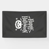 Gelukkig Halloween Pompoen Vleermuis Spin Ontwerp Spandoek (Horizontaal)
