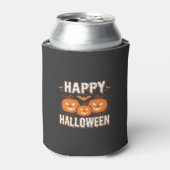 Gelukkig Halloween Pompoen Vleermuis Vector Blikjeskoeler (Blikje Voorkant)