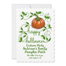 Gelukkig Halloween pompoen wijnstok kostuum feest