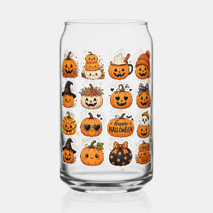 Gelukkig Halloween Pompoenen Iced Coffee Glas