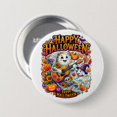 gelukkig Halloween Ronde Button 7,6 Cm (Voorkant /achterkant)
