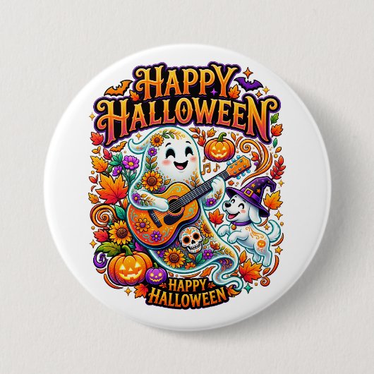 gelukkig Halloween Ronde Button 7,6 Cm (Voorkant)