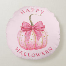 Gelukkig Halloween Roze Coquette Strik Pompoen
