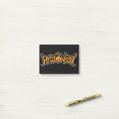 Gelukkig Halloween Ruby Eye Pumpkin Zilveren Frame Post-it® Notes (Op bureau)