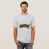 Gelukkig Halloween Ruby Eye Pumpkin Zilveren Frame T-shirt (Voorkant volledig)