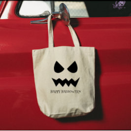 Gelukkig Halloween Scary Ghost Face Halloween Tote Bag