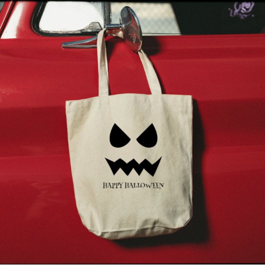 Gelukkig Halloween Scary Ghost Face Halloween Tote Bag
