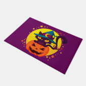 gelukkig Halloween schattig kat & pompoen Deurmat (Schuin)