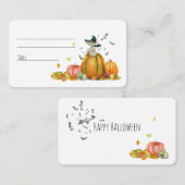 Gelukkig Halloween Schattige Cartoon Heks Mouse Pl Plaatskaartje (Voorkant / Achterkant)