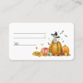 Gelukkig Halloween Schattige Cartoon Heks Mouse Pl Plaatskaartje (Voorkant)