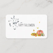 Gelukkig Halloween Schattige Cartoon Heks Mouse Pl Plaatskaartje (Achterkant)