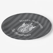 Gelukkig Halloween Schattige griezelig skelet Papieren Bordje (Gekanteld)