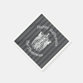 Gelukkig Halloween Schattige griezelig skelet Servet (Hoek)