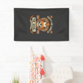 Gelukkig Halloween Schedel Mohawk Zonnebril Pompoe Spandoek (Insitu)