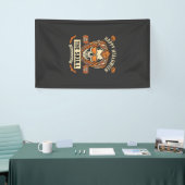 Gelukkig Halloween Schedel Mohawk Zonnebril Pompoe Spandoek (Beurs)