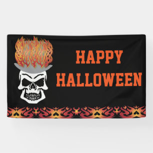 Gelukkig Halloween Schedel Spandoek
