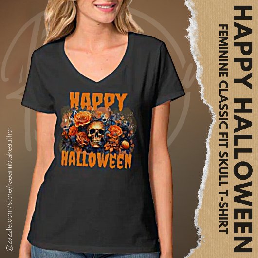 Gelukkig Halloween Schedel T-shirt