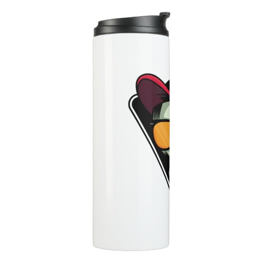 Gelukkig halloween schedel thermosbeker (Gedraaid links)