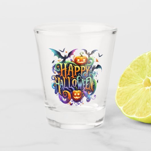 Gelukkig Halloween Shot Glass Glas (Voorkant)