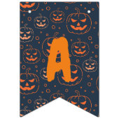 Gelukkig Halloween Sinaasappel zwart pompoen patro Vlaggetjes (Tweede vlag)