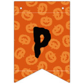 Gelukkig Halloween Sinaasappel zwart pompoen patro Vlaggetjes (Derde vlag)