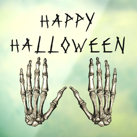 Gelukkig Halloween Skelet Handen Raamsticker (Vel 3)
