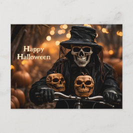 Gelukkig Halloween Skelet in een  smoking Briefkaart