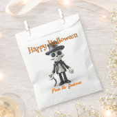 Gelukkig Halloween SKELET in TOP HOED & ZWART PAK Bedankzakje (Geknipt)