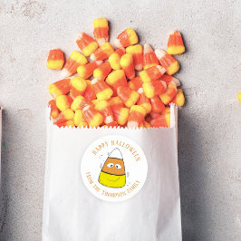 Gelukkig Halloween Snoep Mais Schattig Whimsical  Ronde Sticker
